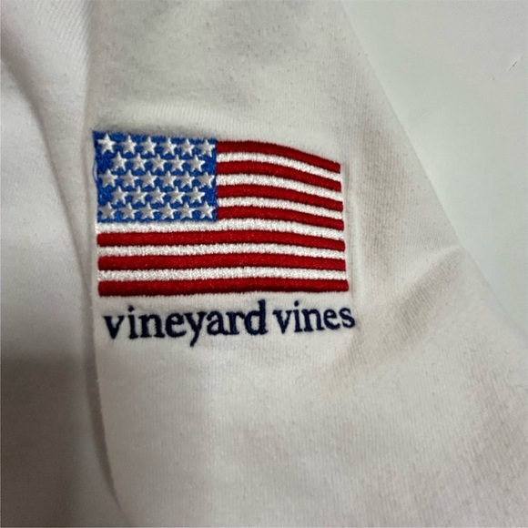 Vineyard Vines Men's S White Quarter Zip Pullover Sweatshirt Casual - Picture 9 of 11